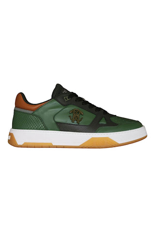 Roberto Cavalli 22537-B Militare Green Fabric / Leather Casual Sneakers (RC1002)