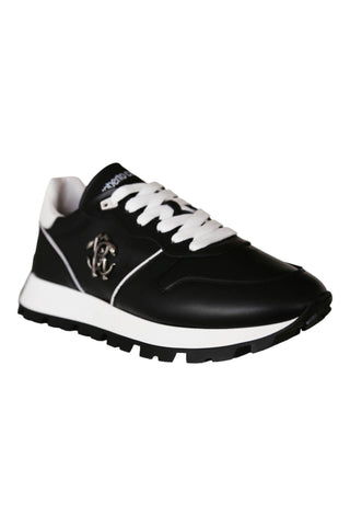 Roberto Cavalli 22541-A Black Leather Casual Sneakers (RC1003)