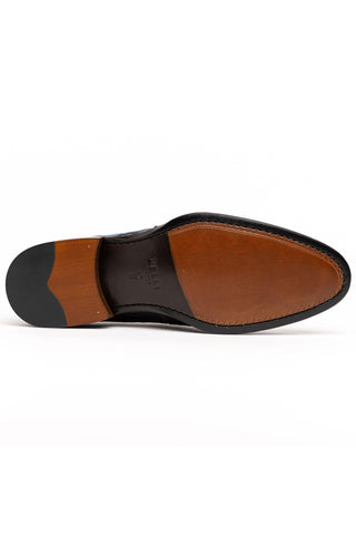 Roma Crocodile Loafer - Navy-Dellamoda