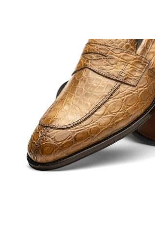 Roma Crocodile Loafer - Taupe-Dellamoda