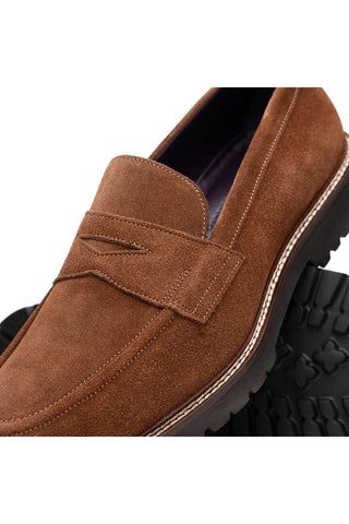 Roma Suede Loafer - Tobacco-Dellamoda