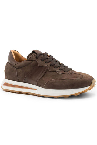 Roxi Suede & Leather Sneaker - Nicotine-Dellamoda