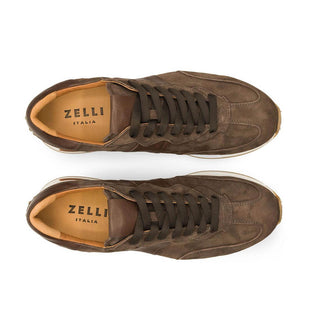 Zelli Italia Roxi Men's Shoes Nicotine Suede & Calf-Skin Leather Sneaker (ZEL1078)
