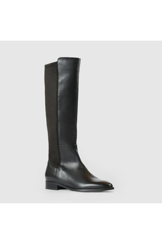 Aquatalia Sabrena Stretch leather boot in Black - view 2