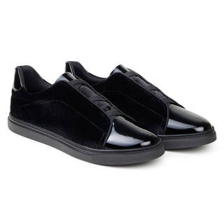 Studio Belvedere Silvano Men's Shoes Velvet / Patent Leather Slip-On Sneaker (SBV1016)
