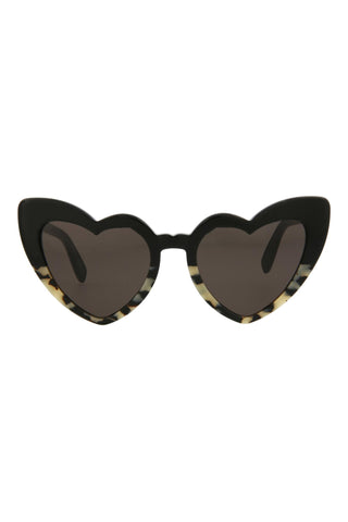 Saint Laurent  Black/White Spotted Havana Sunglasses