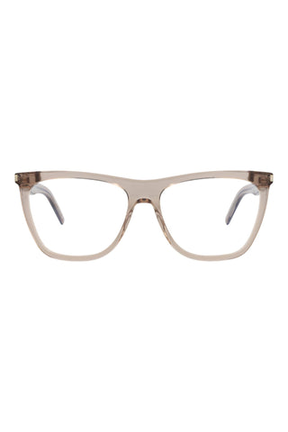 Saint Laurent  TRANSPARENT LIGHT BROWN Eyeglasses