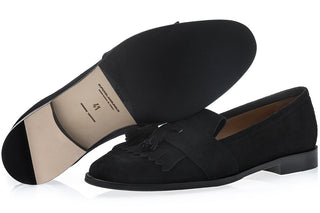 SUPERGLAMOUROUS Romeo Gorain Men's Shoes Suede Leather Kiltie Slip-On Tassel Loafer (SPGM1374)