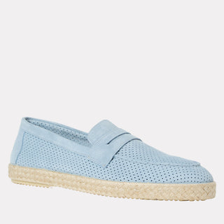 Andre Assous Stiges Light Blue Suede side view