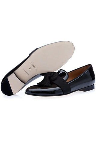 SUPERGLAMOUROUS Agadir Black Patent Formal Loafers (SPGM1029)