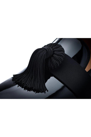 SUPERGLAMOUROUS Agadir Black Patent Formal Loafers (SPGM1029)