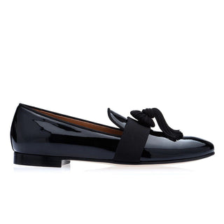 SUPERGLAMOUROUS Agadir Black Patent Leather Formal Loafers (SPGM1029)-AmbrogioShoes