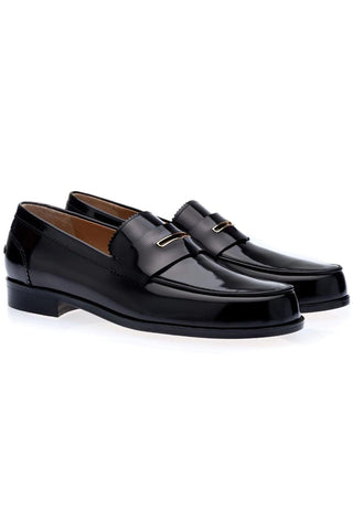 SUPERGLAMOUROUS Balmoral Polished Leather Penny Loafers (SPGMS1271)-AmbrogioShoes
