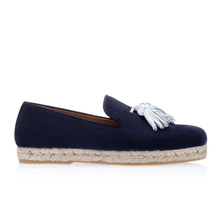 SUPERGLAMOUROUS Brent Softy Men's Shoes Navy Suede Leather Rope Espadrilles Tassels Sneakers (SPGM1250)-AmbrogioShoes