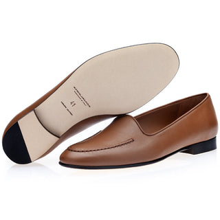 SUPERGLAMOUROUS Capri Calf-Skin Leather Slip-On Loafer (SPGM1347)-AmbrogioShoes