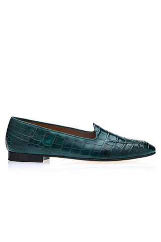 SUPERGLAMOUROUS Capri Crocodile Skin Slip-On Loafer (SPGM1352)