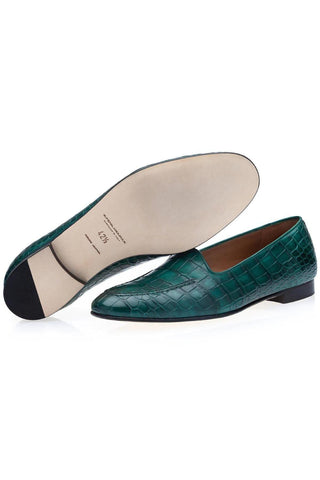 SUPERGLAMOUROUS Capri Exotic Crocodile Skin Slip-On Loafer (SPGM1352)-AmbrogioShoes