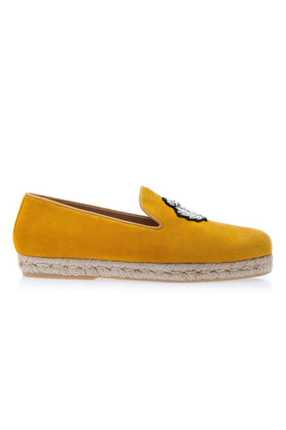 SUPERGLAMOUROUS Colony Softy Mustard Suede Rope Sneakers (SPGM1080)-AmbrogioShoes