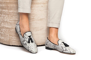 SUPERGLAMOUROUS Dominique Python Skin Slip-On Loafer (SPGM1361)-AmbrogioShoes