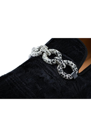 SUPERGLAMOUROUS Eldoret Moire Velvet Horse-Bit Loafer