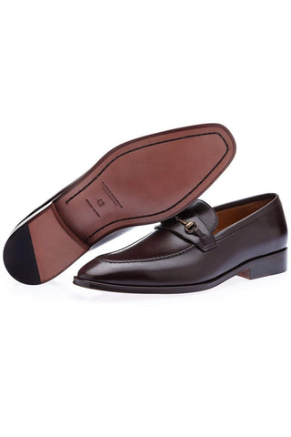 SUPERGLAMOUROUS Elmoro Vintage Leather Horse-Bit Loafer