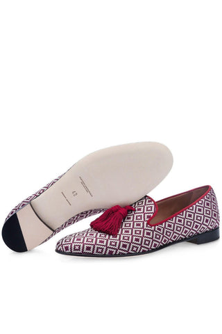 SUPERGLAMOUROUS Louis Jacquard Canvas Slip-On Tassel Loafer (SPGM1369)