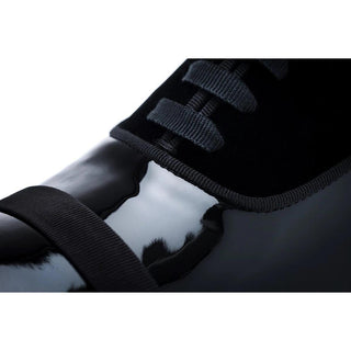 SUPERGLAMOUROUS Mathis Multi Men's Shoes Black Velvet / Patent Leather Formal Oxfords (SPGMS1024)-AmbrogioShoes