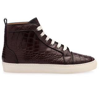 SUPERGLAMOUROUS Maxime Mississippi Exotic Alligator Skin High-Top Sneakers (SPGM1104)-AmbrogioShoes