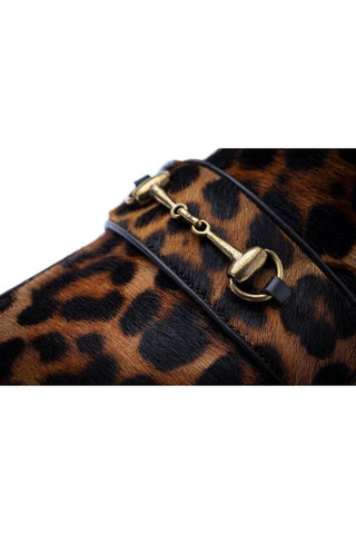 SUPERGLAMOUROUS Morris Orange & Black Leopard Print / Pony Horsebit Loafers (SPGM1005)-AmbrogioShoes