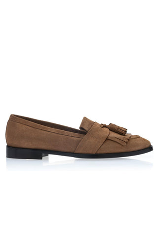 SUPERGLAMOUROUS Romeo Gorain Suede Kiltie Slip-On Tassel Loafer (SPGM1374)-AmbrogioShoes