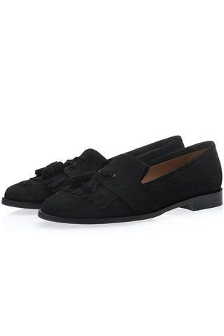 SUPERGLAMOUROUS Romeo Gorain Suede Kiltie Slip-On Tassel Loafer (SPGM1374)-AmbrogioShoes