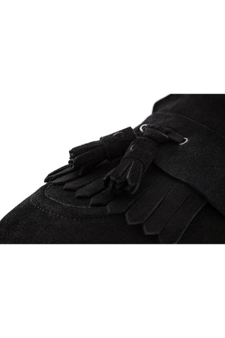 SUPERGLAMOUROUS Romeo Gorain Suede Kiltie Slip-On Tassel Loafer (SPGM1374)-AmbrogioShoes