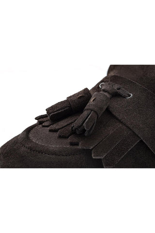 SUPERGLAMOUROUS Romeo Gorain Suede Kiltie Slip-On Tassel Loafer (SPGM1374)