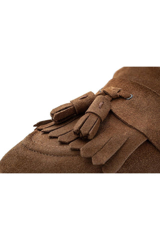SUPERGLAMOUROUS Romeo Gorain Suede Kiltie Slip-On Tassel Loafer (SPGM1374)