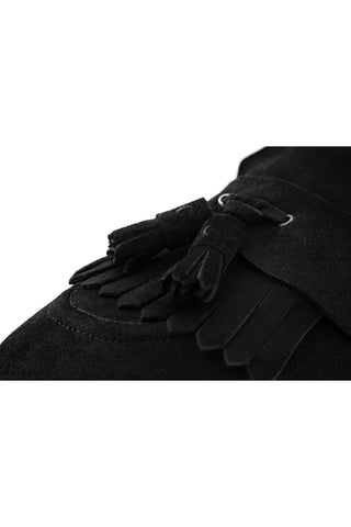 SUPERGLAMOUROUS Romeo Gorain Suede Kiltie Slip-On Tassel Loafer (SPGM1374)