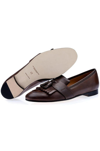 SUPERGLAMOUROUS Romeo Toledo Calf-Skin Leather Tassels Loafers (SPGM1051)-AmbrogioShoes