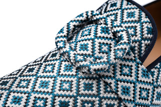 SUPERGLAMOUROUS Savoy Men's Shoes Jacquard Canvas Slip-On Buckle Loafer (SPGM1368)-AmbrogioShoes