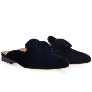 SUPERGLAMOUROUS Savoy Velour Men's Shoes Velvet Slip-On Mule (SPGM1344)-AmbrogioShoes