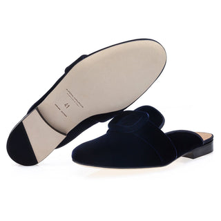 SUPERGLAMOUROUS Savoy Velour Men's Shoes Velvet Slip-On Mule (SPGMS1344)-AmbrogioShoes