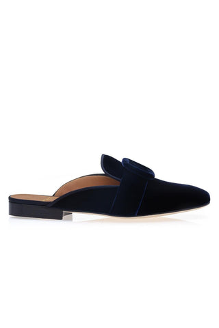 SUPERGLAMOUROUS Savoy Velour Velvet Slip-On Mule