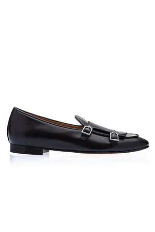SUPERGLAMOUROUS TANGERINE 7.1 Nappa Leather Double Monk-Strap Belgian Loafers (SPGM1164)