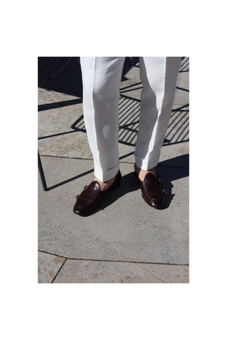 SUPERGLAMOUROUS TANGERINE 7.1 Nappa Double Monk-Strap Belgian Loafers (SPGM1164)