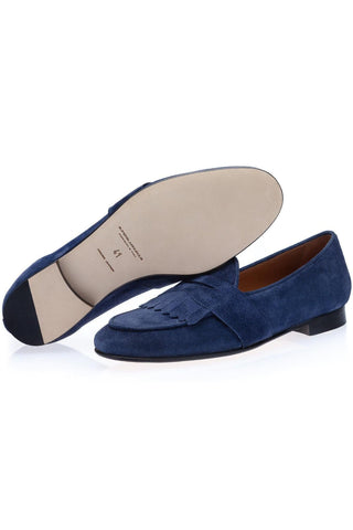 SUPERGLAMOUROUS Tangerine 10 Gorain Suede Belgian Loafers (SPGM1332)-AmbrogioShoes