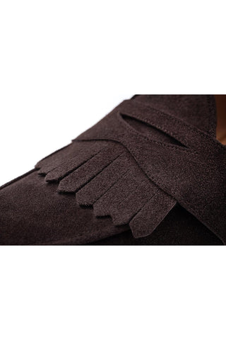 SUPERGLAMOUROUS Tangerine 10 Gorain Suede Belgian Loafers (SPGM1332)-AmbrogioShoes