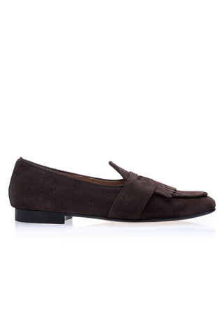 SUPERGLAMOUROUS Tangerine 10 Gorain Suede Belgian Loafers (SPGM1332)