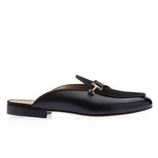 SUPERGLAMOUROUS Tangerine 12 Suede / Calf-Skin Leather Horse-bit Mule (SPGM1355)-AmbrogioShoes