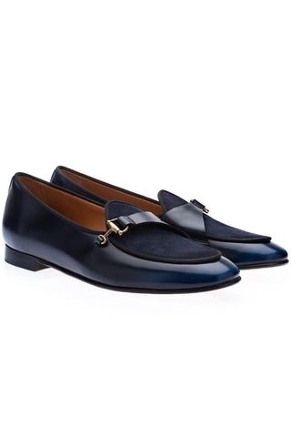 SUPERGLAMOUROUS Tangerine 12 Suede & Leather Belgian Loafers (SPGM1254)