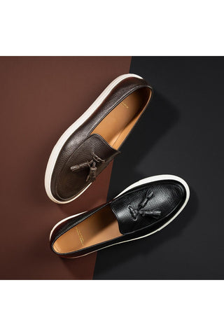 SUPERGLAMOUROUS Tangerine 2 Deer-Skin Slip-On Tassel Skate Sneaker (SPGM1367)-AmbrogioShoes