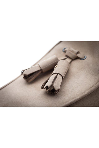 SUPERGLAMOUROUS Tangerine 2 Taupe Nabuk Leather Belgian Loafers (SPGM1147)-AmbrogioShoes