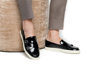 SUPERGLAMOUROUS Tangerine 7 Calf-Skin Leather Double-Monk Skate Sneaker (SPGM1359)-AmbrogioShoes